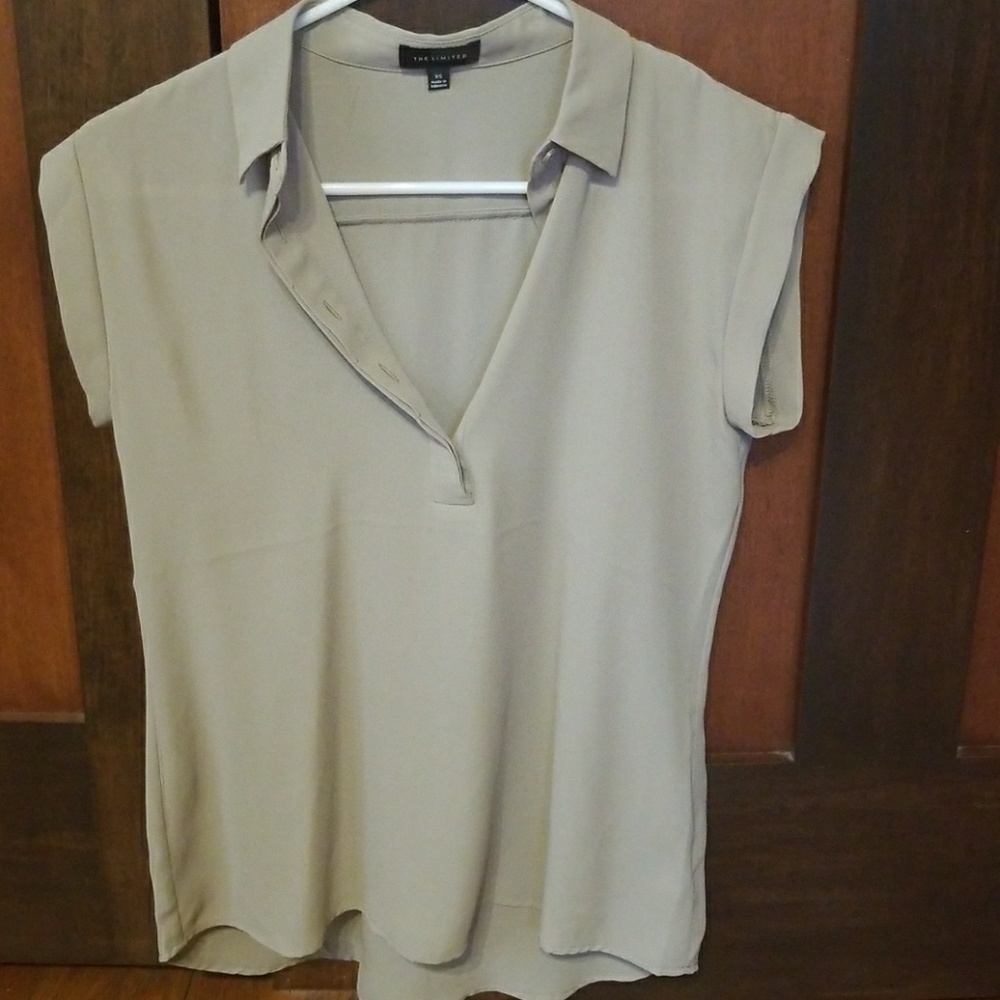 The Limited Silky Roll Sleeve Blouse